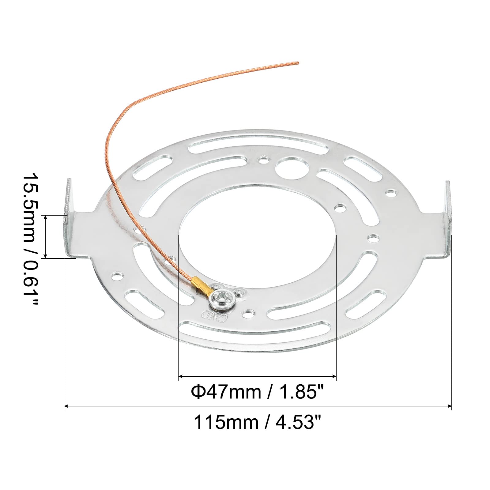 PATIKIL 115mm Round Ceiling Light Plate Kit, 2 Set Light Fixture Mounting Bracket Plate Steel Crossbar Hardware for Pendant Lamp Chandelier
