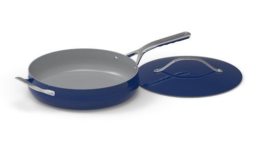 Cuisinart Culinary Collection Nonstick Cookware 4.5 Qt. Sauté Pan + Helper Handle + Cover, Sapphire