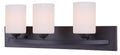 Canarm LTD IVL370A03ORB-O Hampton 3 Light Vanity, Oil Rubbed Bronze with Flat Opal Glass, Oil-Rubbed Bronze