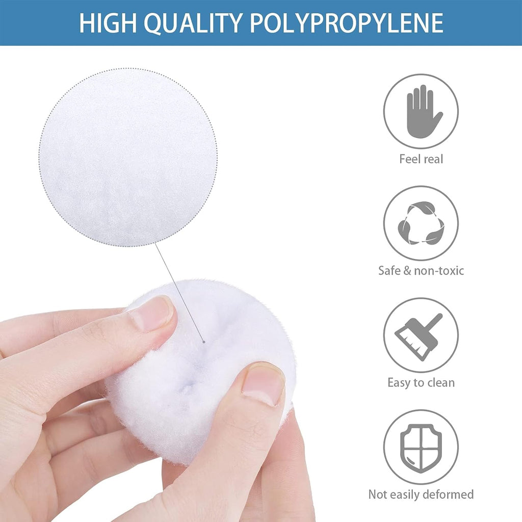 URATOT Snow Toy Balls - 40 Pack Plush Fake Snowballs for Kids | Soft Indoor Winter Play