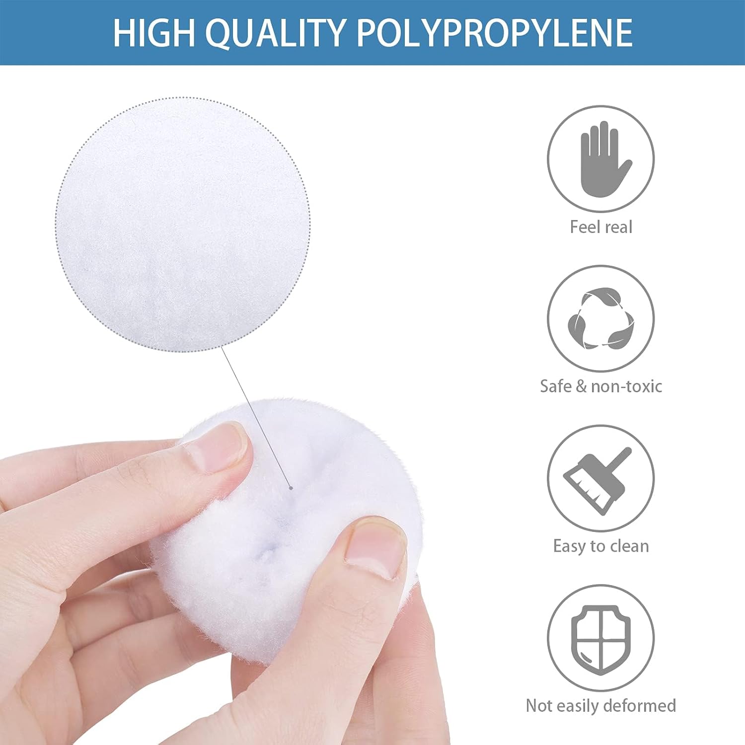 URATOT Snow Toy Balls - 40 Pack Plush Fake Snowballs for Kids | Soft Indoor Winter Play
