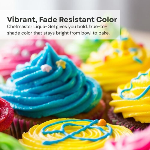Chefmaster Burgundy Liqua-Gel® Food Coloring - Vibrant, Fade-Resistant Dye for Icing & Fondant | 2.3 oz