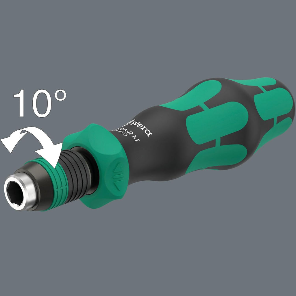 WERA - RA-R M Bitholding Screwdriver with Ratchet Functionality | 1/4" x 123.5 mm
