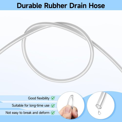 LCGAOYA 10FT Air Conditioner Drain Hose,Window Air Conditioning Drainage Kit,Portable AC Drain Hose Connector, with Transparent Pipe, Suitable for Window Air Conditioning and Mini Split Units