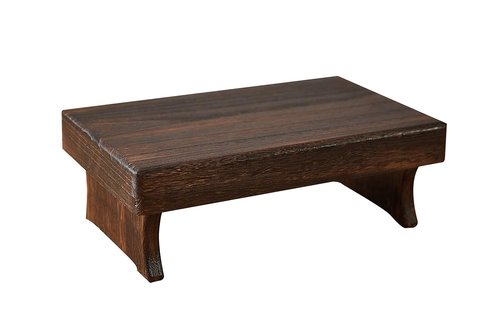 SINOBEST Wood Step Stool, Portable Rectangle Bed Stool, Small Step Ladder for Kitchen & Bathroom, Foot Rest Stool Under Desk, Large Surface, Strong and Durable