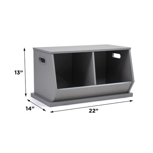 Humble Crew Wood Toy Storage Cubby and Kids Bookcase