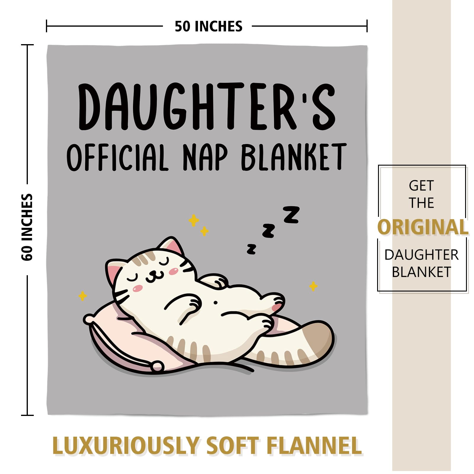 SteadStyle Daughter Gifts Blanket, Gifts for Daughter from Mom Dad, Idea Daughters Birthday Gift, Present Ideas for Graduation, Wedding, Mothers Day, Christmas