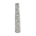 Deco 79 Ceramic Decorative Vase Geometric Bubble Centerpiece Vase with Concaved Circles, Flower Vase for Home Decoration 8" x 8" x 39", Silver