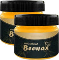 WenFeng Wood Seasoning Beeswax,Beeswax Furniture Polish,Natural Traditional Beeswax Polish Wood Furniture Cleaner for Doors,Tables,Chairs and Floors(2 Pack)