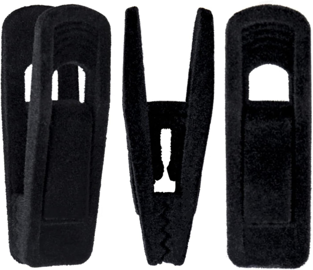 Skiennix Velvet Hanger Clips - 20 Pack Strong Clips for Skirts & Pants - Black Color