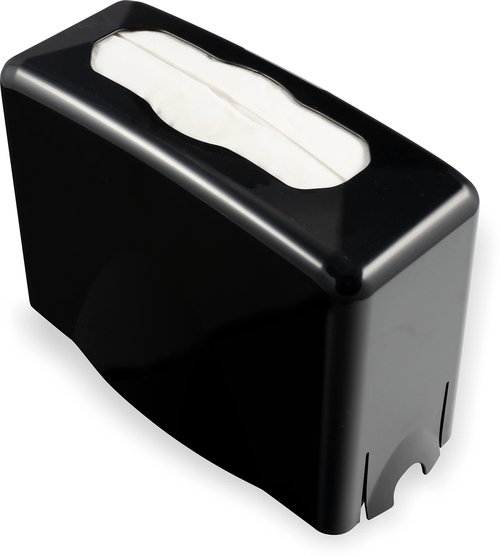 San Jamar Paper Towel Dispenser Counter Top Towel Holder, Holds Multifold, C-Fold and Single Towels for Bathroom, Kitchens, Restaurants, And Cafeterias, Plastic, 9 X 12.25 X 6 Inches, Black