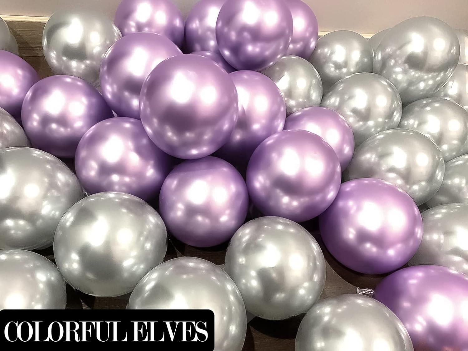 Skiennix 5-Inch Metallic Silver Balloons - Shiny Chrome Mini Balloons for Party Decorations | 100 Pack