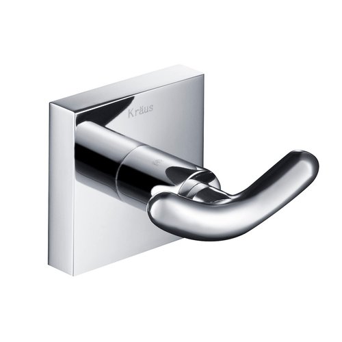 Kraus Ventus Bathroom Robe and Towel Double Hook, Chrome Finish, KEA-17702CH