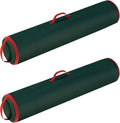 Elf Stor Wrapping Paper Storage Bag | Organize Up to 40” Rolls of Holiday Gift Wrap - Set of 2 (Green)