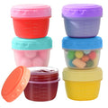 6 Pack 4oz Salad Dressing Container to Go,Small Plastic Containers with Lids, Sauce Cups, and Condiment Cups with Lids,Reusable and Leakproof Small Sauce Containers for Lunch Box