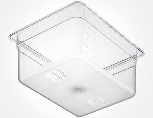 CURTA 6-Pack 1/2 Size 6" Deep NSF Polycarbonate Food Pans | Dishwasher & Freezer Safe Clear Container for Prep Tables, Buffet, Salad Bar, Commercial & Home Kitchen