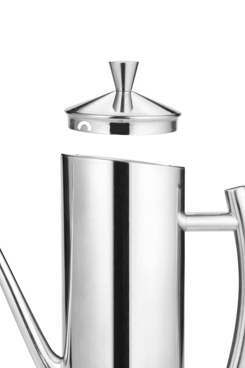 KSENDALO Stainless Steel Olive Oil Dispenser - 24oz/700mL Leakproof Oil Bottle, Premium One-Piece Design with Long Narrow Spout, Vertical Handle Kitchen Cruet for Precision Pouring