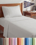 Comfy Twin XL Sheet Set by [Brand Name] - Breathable & Cooling Hotel Luxury Bedding - Deep Pockets, Soft, Wrinkle-Free, French Grey