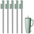 Replacement Stainless Steel Straws Compatible With Brümate Era 40 oz, 5 Straws Set for Brümate, Reusable Accessories for Brumate, Tumbler Straw Covers for BrüMate Era Tumbler (Blue)