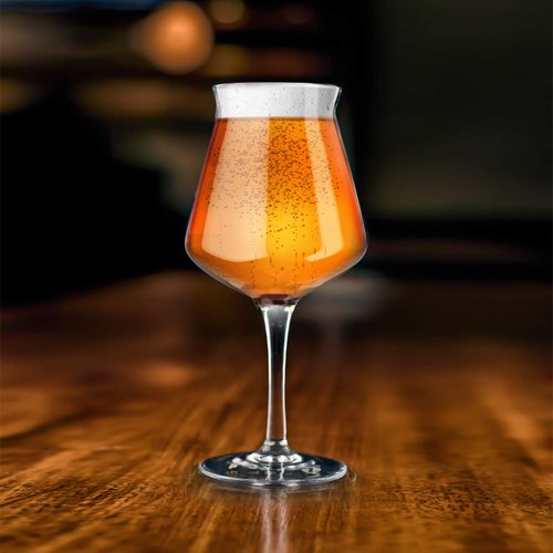 DU VINO Nucleated Teku 3.0 Beer Glass, 14.2 oz, 4 Pack - Insulated Glassware for Better Head Retention & Aroma Release, Craft Beer Glasses for Home