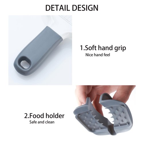 Mandoline Slicer for Kitchen, Adjustable Stainless Steel Blade, Vegetable Slicers, Slicer Vegetable Cutter with NO-slip Grip, Gray