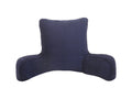 Arlee Suede Oversized Bedrest Lounge Pillow, Reading Pillow for Bed, Back Support Pillow with Arms, Eclipse