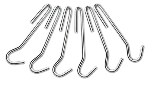 Cuisinart Chef's Classic Cookware Universal Pot Rack Hooks, Brushed Stainless, Set of 6