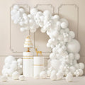 RUBFAC Premium White Balloons - 87pcs in Various Sizes (5-18 Inches) for Party Decorations | Perfect for Birthdays, Weddings & Baby Showers