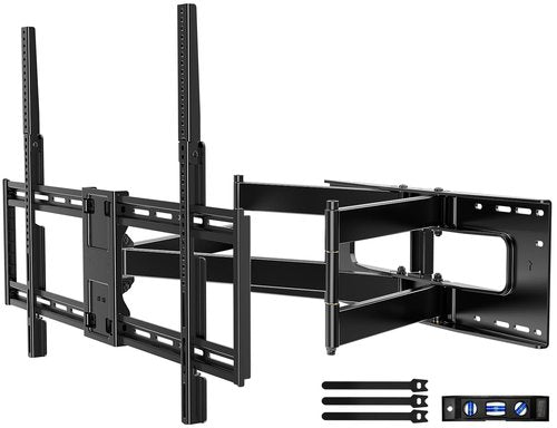 HCMOUNTING Full Motion TV Wall Mount for 60-100 Inch TVs, 30.3 Inch Long Arm, VESA 800x600 Compatible, Swivel and Tilt, Fits 16-24 Inch Studs, 165 lbs Heavy-Duty Bracket