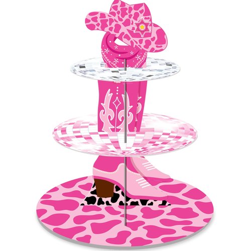 Western Cowgirl Party Decorations Cowgirl Bachelorette Cupcake Stand Decorations Let's Go Girls Cake Holder for Last Disco Bachelorette Girls Birthday Western Rodeo Party