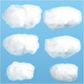ZAUGONTW Artificial Cloud Props - 3D Hanging Decorations for DIY Room Decor | 6 Pieces in 3 Sizes