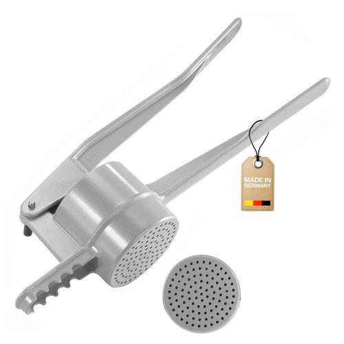 Westmark Spätzle & Potato Ricer – Heavy Duty Potato Ricer for Mashed Potatoes, Traditional German Noodle Press for Thin Spaetzle, Aluminum Cast Spätzle Maker, Silver