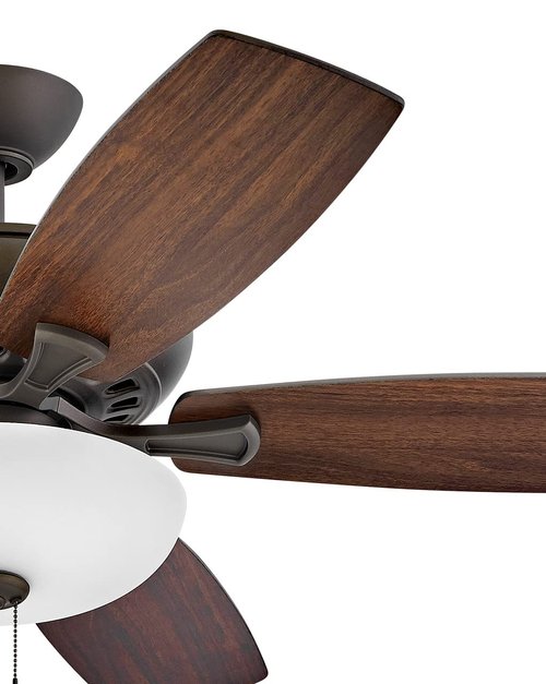 Hinkley 52" Highland LED Illuminated Indoor Ceiling Fan - Metallic Matte Bronze, Two-Sided Fan Blades to Customize with Décor