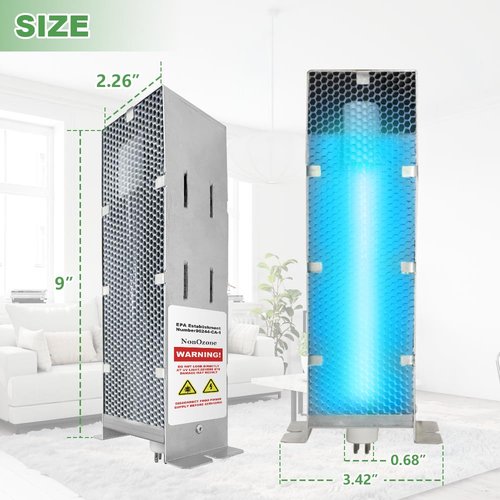 Leafinnerin Air Scrubber Advanced Photocatalytic Oxidation (PCO) 9 Inch Replacement Cell and Üν Bulb, Ozone Free Suitable for ActivTek InDuct 2000, A1013A, A1013C, A1013P, A1013Q, A1013U, 1 Pack