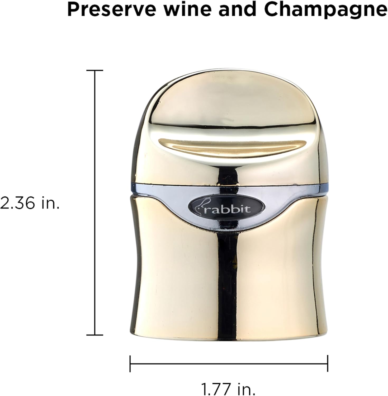 Rabbit Champagne and Wine Sealer, Champagne Preserver, Air-Tight Seal