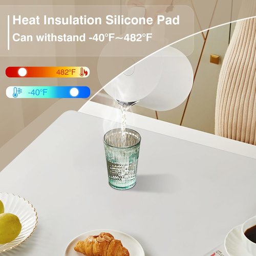 35.5" x 23.6" Extra Large Silicone Mat, Silicone Craft Mat for Placemat Baking Painting Clay Art and More (Translucent)