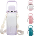 BJPKPK Insulated Water Bottle - 40oz Stainless Steel Thermal Flask with Handle | Dishwasher Safe, Purple Pearl