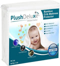 PlushDeluxe Crib Mattress Protector - 100% Waterproof & Noiseless | Ultra Soft Bamboo Viscose, 28”x49”