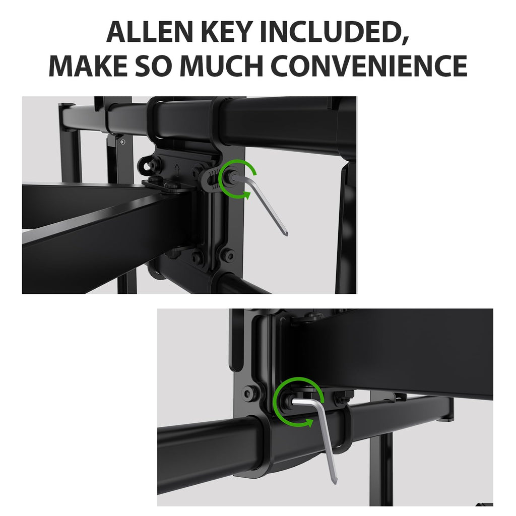 USX Mount Lag Bolt Kit - M8 Lag Bolts for Wood Studs & Fischer Anchors for Concrete Walls | Easy Install with Allen Key & Bubble Level