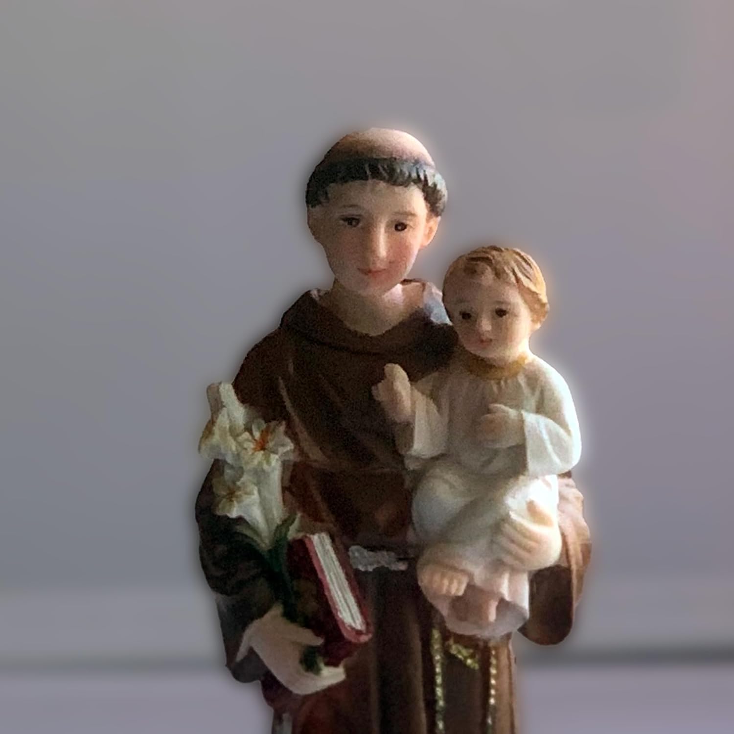 Saint Anthony of Padua Resin Statue - 8-Inch Catholic Figurine | Perfect for Home Decor