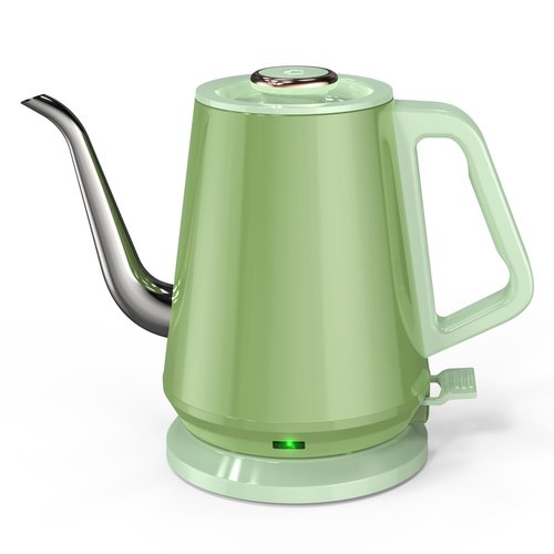 Gooseneck Electric Kettle(0.8L),1200 Watts Fast Boiling,Stainless Steel BPA Free,Automatic Shut Off,Pour Over Kettle for Small Kitchen,RV,Trip,Coffee & Tea- Green