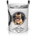 Funny Bulldog Laundry Basket Foldable Waterproof Oxford Cloth Animal Dog Laundry Hamper Clothes Storage Bucket Toy Organizer For Bathroom Bedroom Storage Basket 16.5"x18.9"