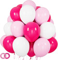 Pink White Balloons - 100pcs 12-Inch Hot Pink & Pastel Pink | Perfect for Mother's Day, Birthdays & Weddings