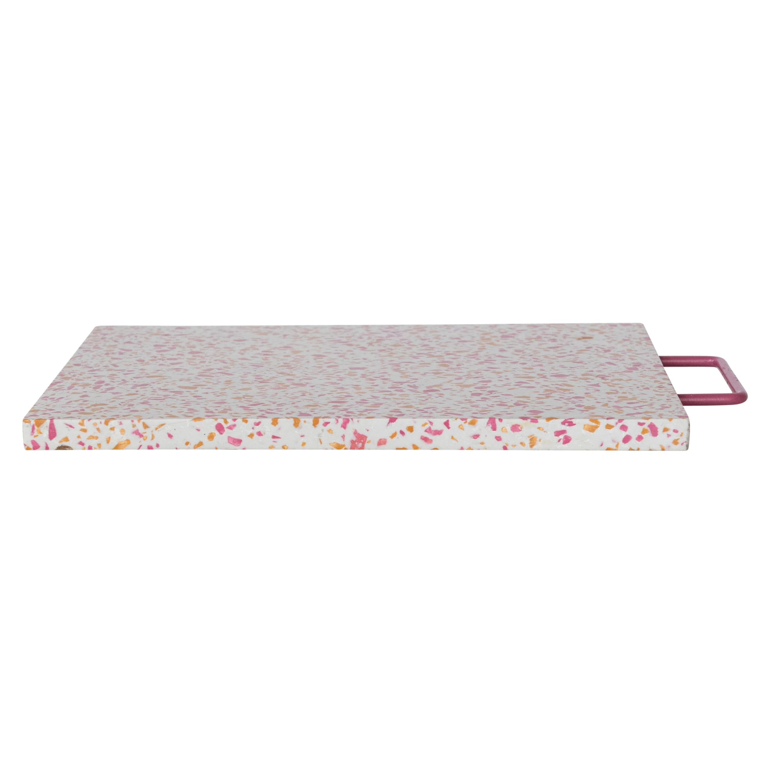Creative Co-Op Resin Terrazzo Cheese and Cutting Board with Handle, Multicolor