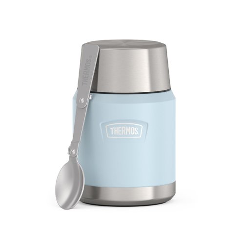 THERMOS ICON Stainless Steel Food Jar with Spoon, 16 Ounce, Glacier