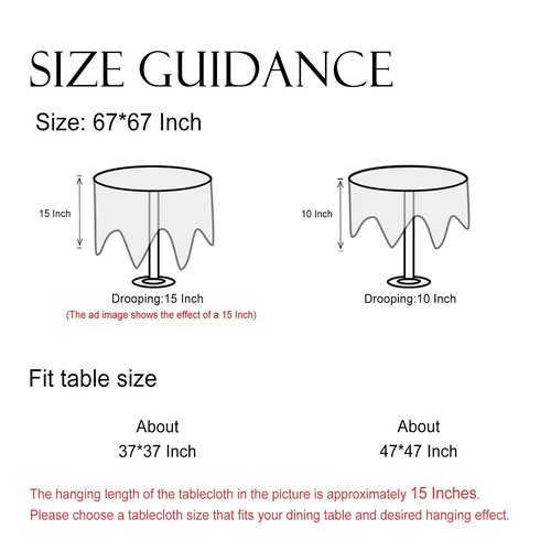 ISAENNE Designer French Light Beige Round Tablecloth,Linen Florals and Birds Pattern Table Cloth,Anti-Wrinkle Decorative Tablecloths for Dining Thanksgiving Kitchen,Diameter 67"-Cornucopia
