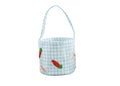 Mud Pie Blue Easter Beaded Bucket; 7 1/2" x 8 1/2"