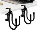 AUXPhome 2/PK Portable Desk Mount Hanger, Strong Table Hanger Hooks for Backpack, Hard hat, Cords,Bags,Mug,Towels, Shoes, Toys, Umbrella, Cap,Headphone,Purse,Handbag,etc for Table Desk, Under Counter