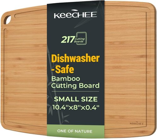 Keechee Bamboo Cutting Board - Dishwasher Safe, Juice Groove, Lightweight & Durable | Ideal for Charcuterie, Fruits & Veggies