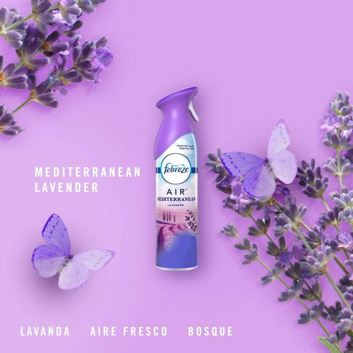 Febreze Air, Mediterranean Lavender, 8.8 Oz Aerosol Spray, 6/carton